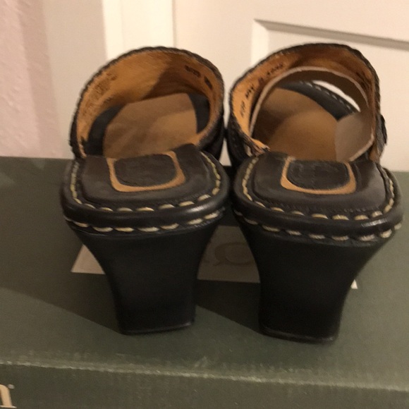 Born Shoes Born Brand Black Slides Shoes Handcrafted Size 398 Mw Nearly New With Box 28